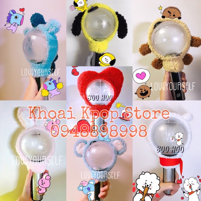 Bờm BT21 trang trí Bomb Lightstick BTS