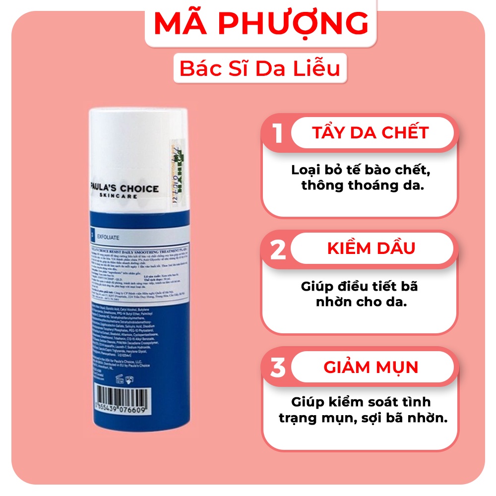 AHA 5% PAULA CHOICE Tẩy da chết