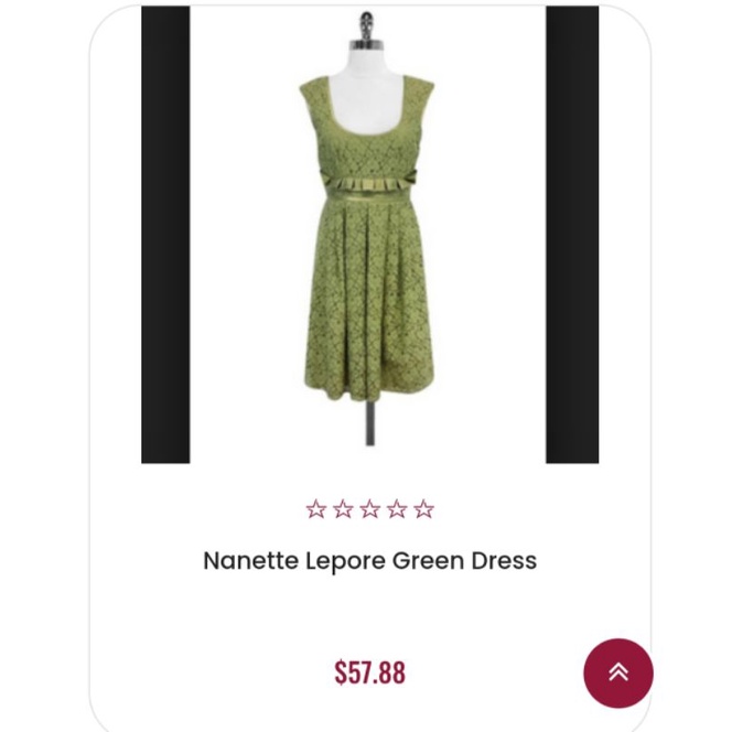 Đầm Nanette Lepore Ren Màu Xanh Lá Mạ, Sz 2