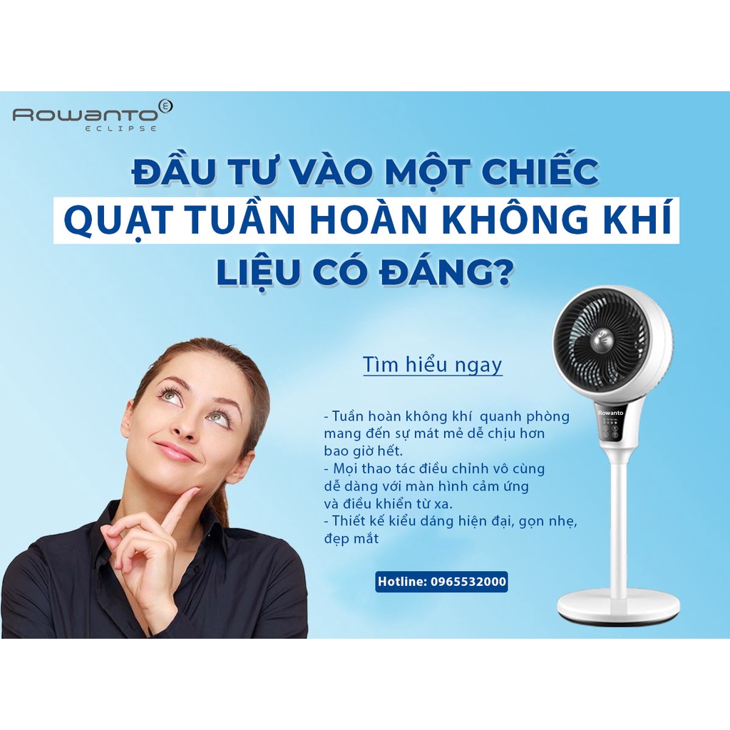 Tại Hà NộiQuạt Rowanto đối lưu điều hòa không khí nhập khẩu Đức tiếng ồn cực thấp, có điều khiển và hẹn giờ, nút bấm