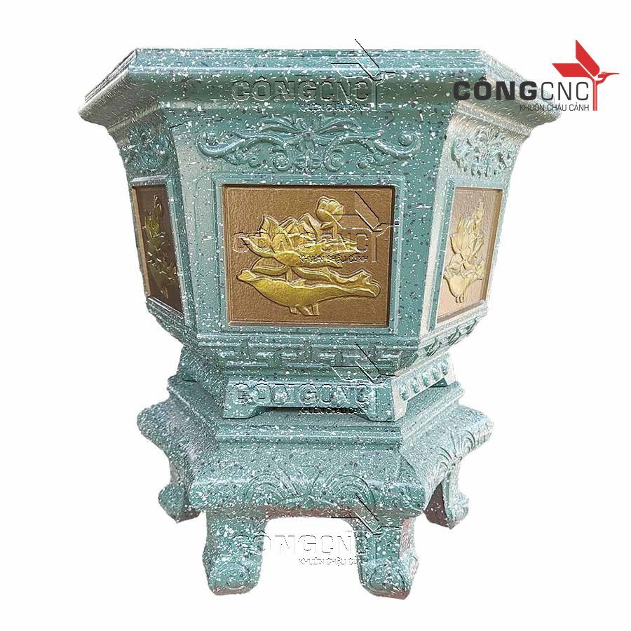 Khuôn Chậu Lục Giác 30  Chân Đôn Kỷ