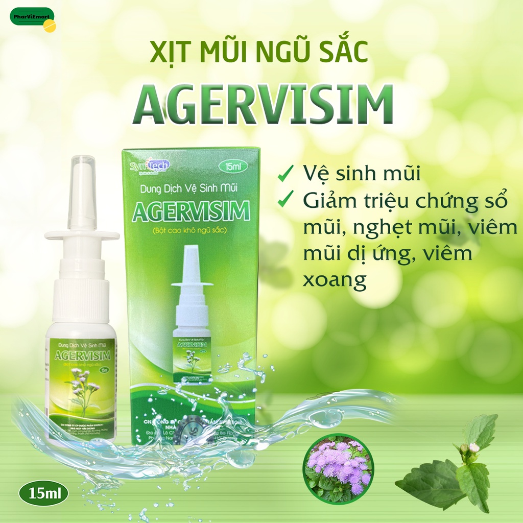 DUNG DỊCH VỆ SINH MŨI AGERVISIM  (15ml)