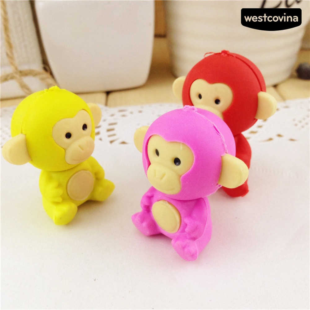 [Hot]✍3 Gôm Tẩy Hình Chú Khỉ Dễ Thương