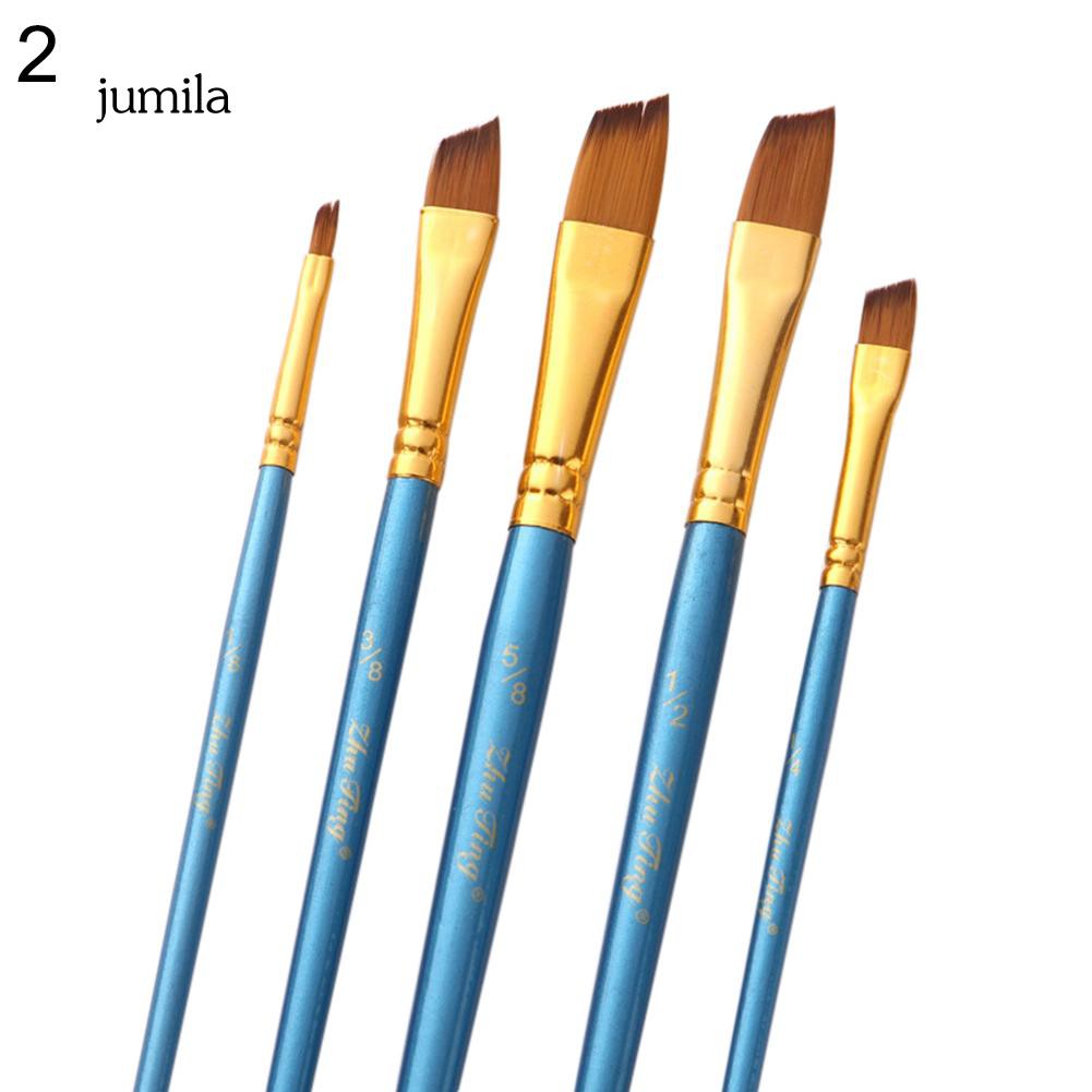 Bộ 5 cọ nylon vẽ tranh acrylic/nước/sơn dầu chuyên dụng