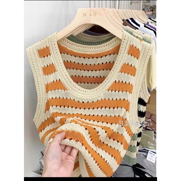 Áo ba lỗ sát nách mongtoghi kẻ hot hit hàng QC