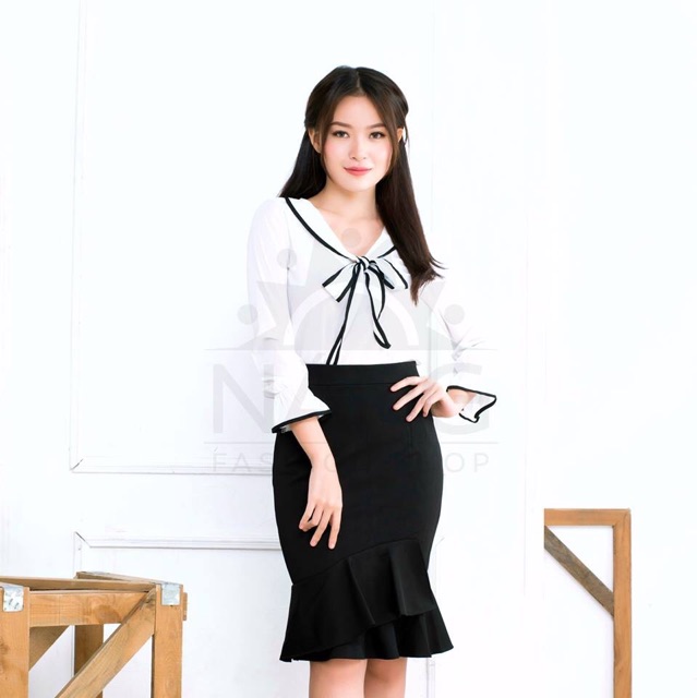 CHÂN VÁY ĐUÔI CÁ HAI TẦNG (ảnh thật lướt ngang) | BigBuy360 - bigbuy360.vn