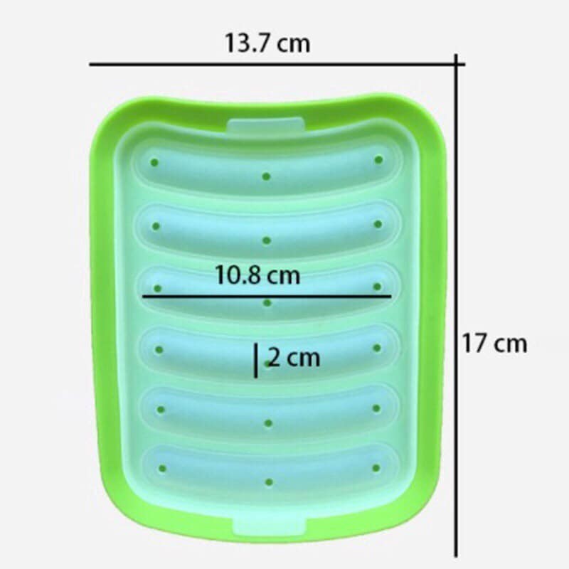  Khuôn silicon làm xúc xích - chịu nhiệt cao an toàn cho bé