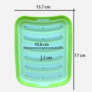 Khuôn silicon làm xúc xích - chịu nhiệt cao an toàn cho bé