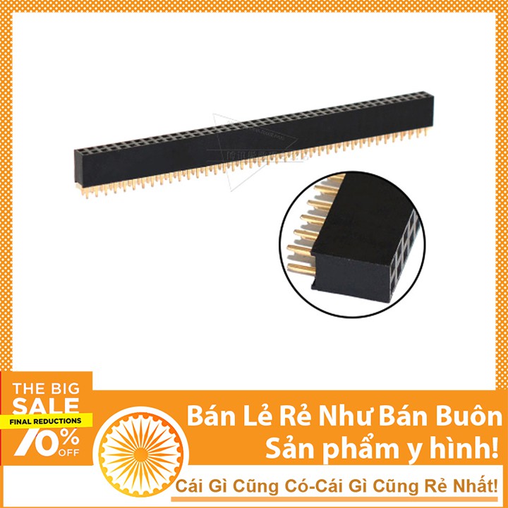 Jump Cái Đôi 2.54mm 2x40 Loại Thẳng Giá Rẻ