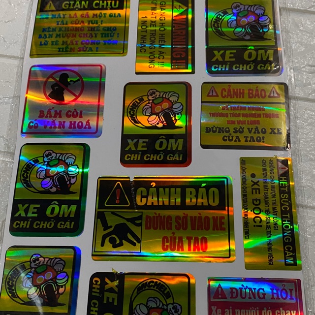 bộ decal phản quang xe máy