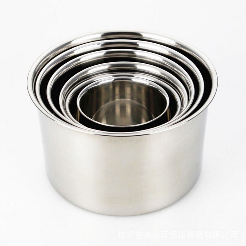 Âu inox tròn có nắp bền đẹp / Hũ inox tròn đựng thực phẩm có nắp làm bằng inox cao cấp độ dày dặn chắc chắn