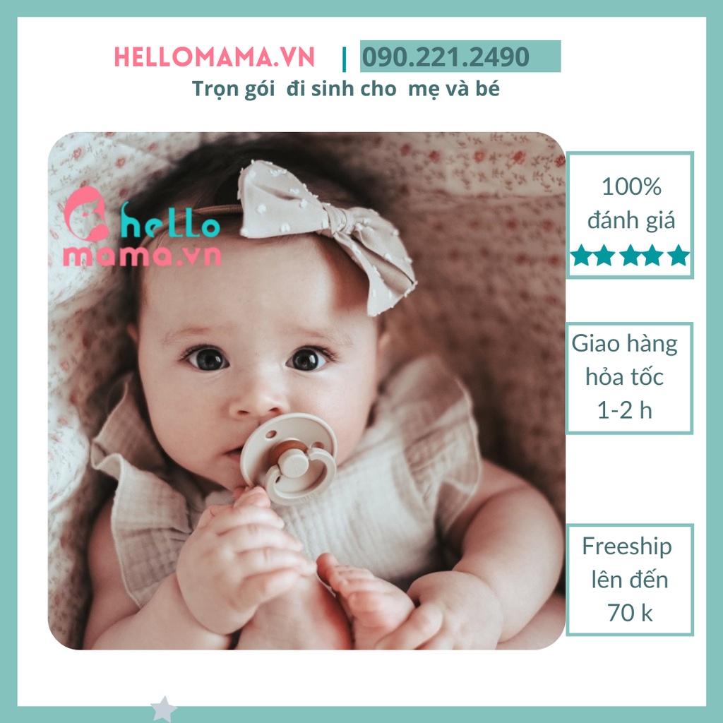 Ti Giả BIBS Đan Mạch Chính Hãng (Siêu mềm như ti mẹ , không chứa BPA , chống hô, đầy hơi )  Quà Tặng Nắp Trứng
