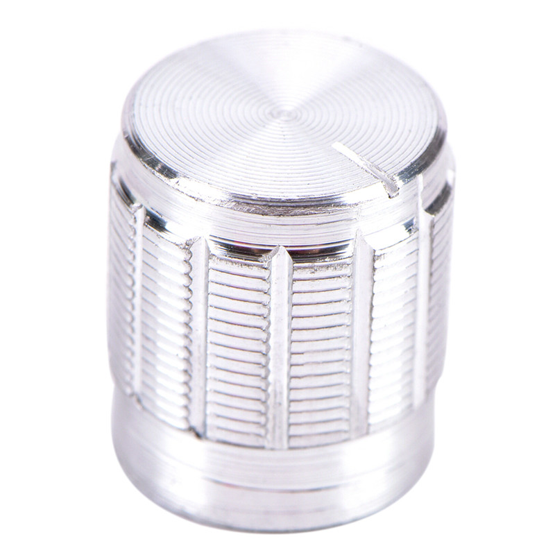 Colorfulswallowfly 10Pcs 15x17mm Silver Knob Cap Aluminum Alloy Potentiometer Volume Regulator Knob CSF