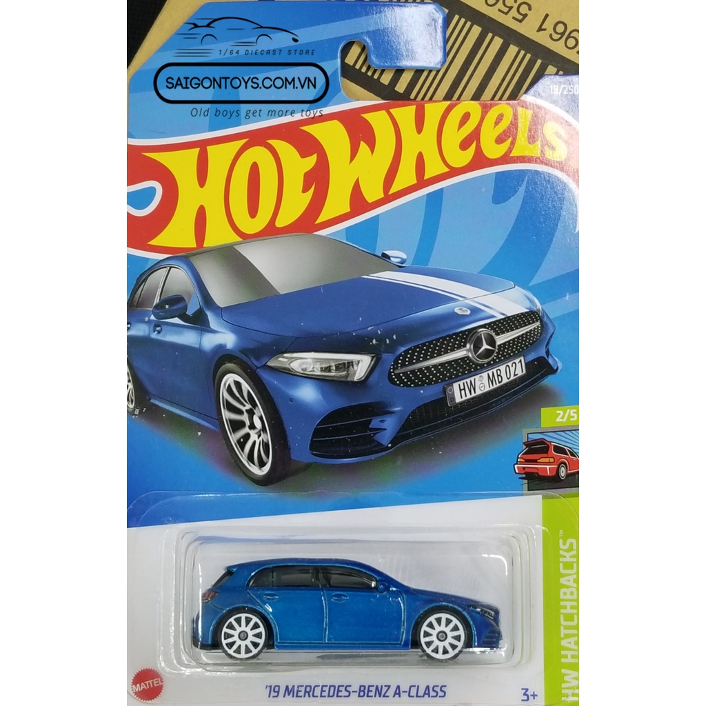 [HOT WHEELS - 19 Mercedes-Benz A-Class] Xe mô hình đồ chơi chính hãng MATTEL Tỷ lệ 1:64