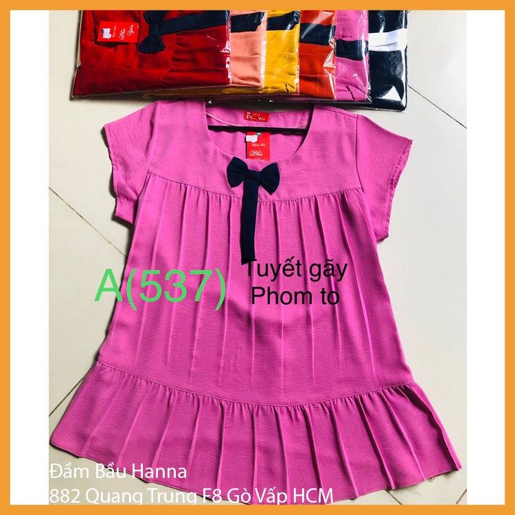 [SIZE 65-90KG] Áo bầu công sở bigsize cho mẹ trẻ  gấm tuyết 1 lớp cao cấp mềm mát không nhăn phù hợp đi làm đi chơi