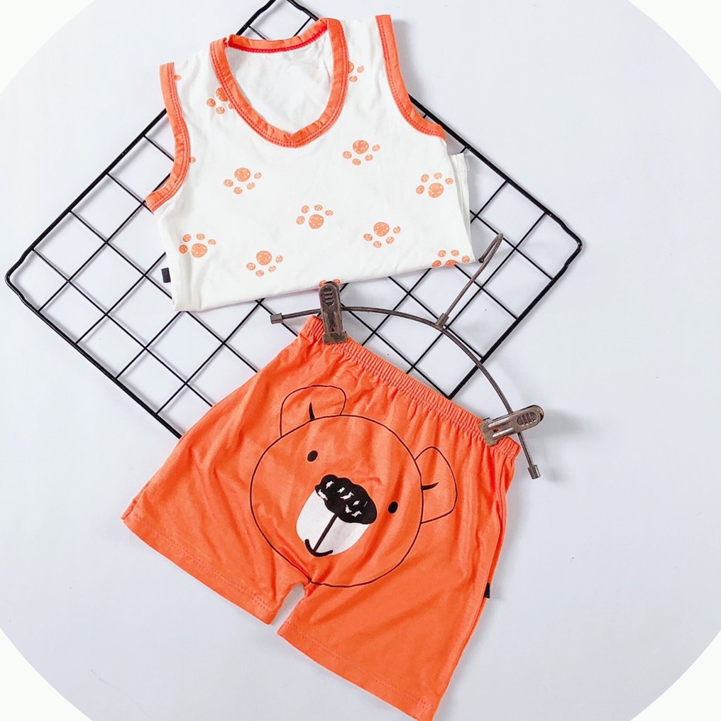 BỘ THUN LẠNH MINKY MOM IN HÌNH THÚ  KIỂU ÁO BA LỖ, SÁT NÁCH QUẦN ĐÙI  ĐỦ MÀU CHO BÉ TRAI BÉ GÁI 1-5 TUỔI BỘ QUÀN ÁO CỘC