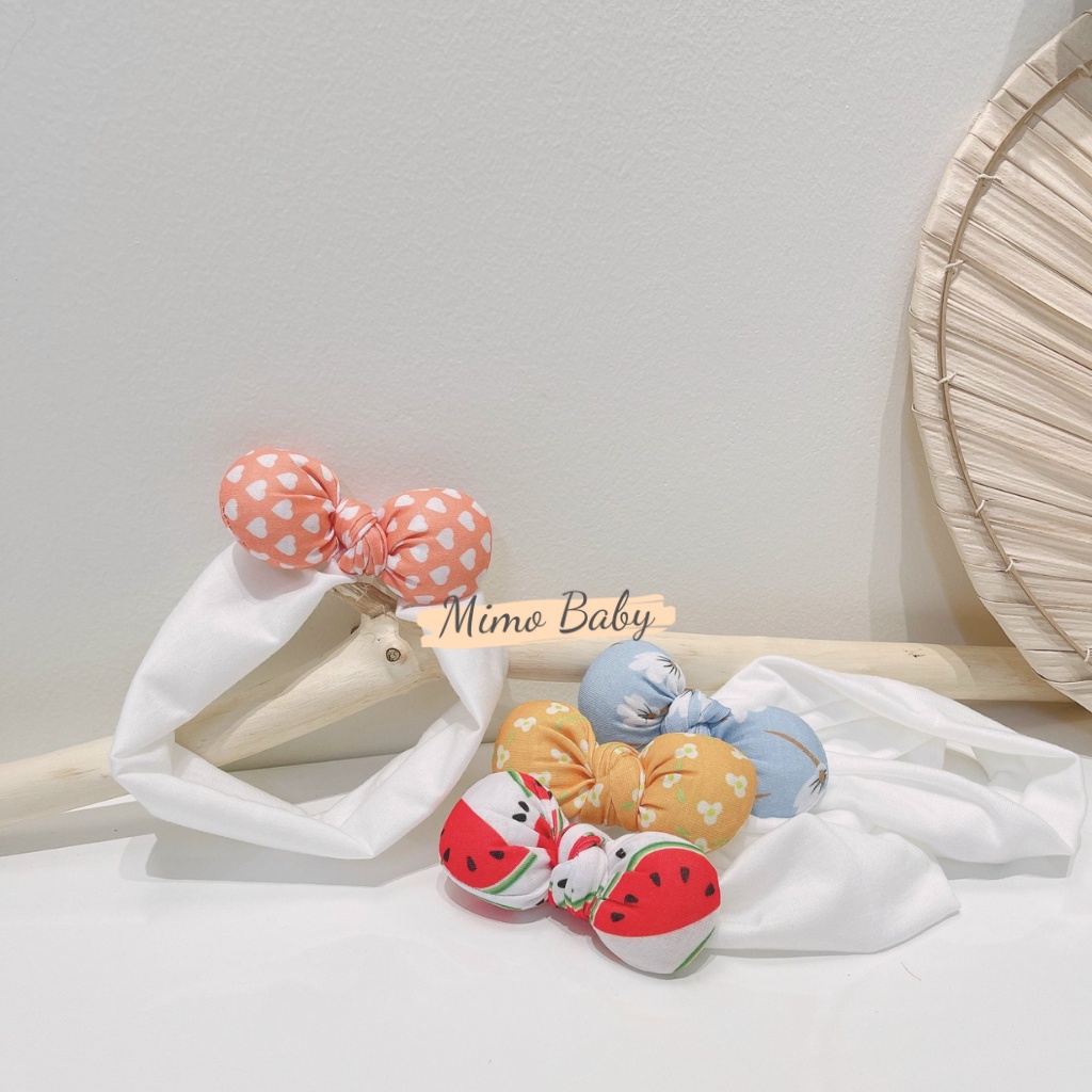 Băng đô vải gắn nơ phồng dễ thương cho bé gái BD54 Mimo Baby