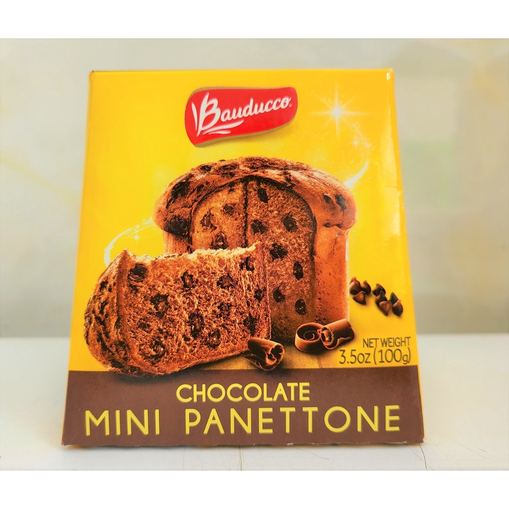 [Hộp 100g - CHOCOLATE] BÁNH BÔNG LAN SÔ CÔ LA MINI [Brazil] BAUDUCCO Chocolate Mini Panettone