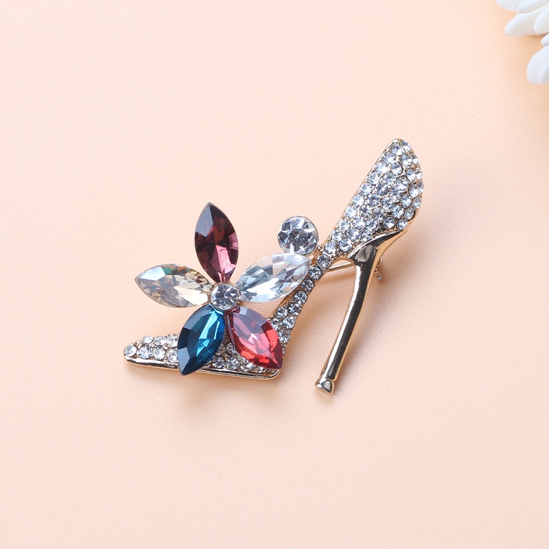Trâm Cài Áo Hình Giày Cao Gót Đính Đá Thời Trang Cho Nữ
