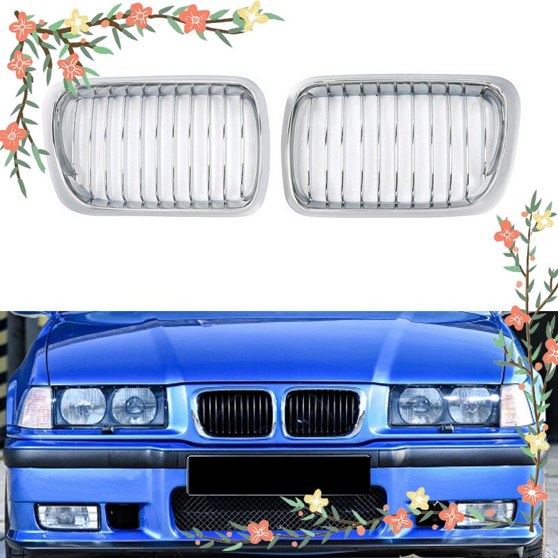 Lưới Tản Nhiệt Gắn Mui Xe Hơi Cho-Bmw M3 E36 3 Series Coupe Sedan M Look 97-99 51138195151 51138195152