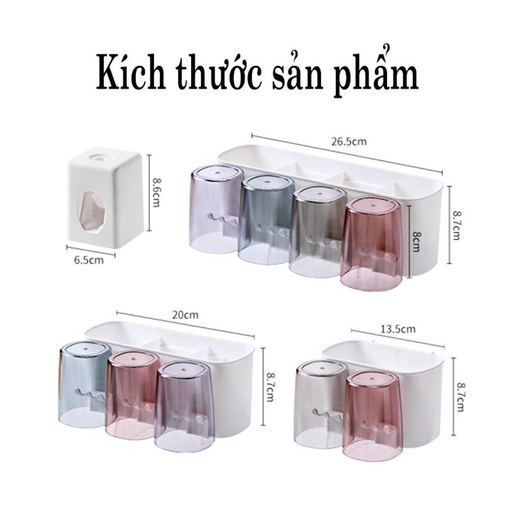 Bộ Nhả Kem Đánh Răng Tự Động, Kệ Để Đồ Phòng Tắm Cao Cấp