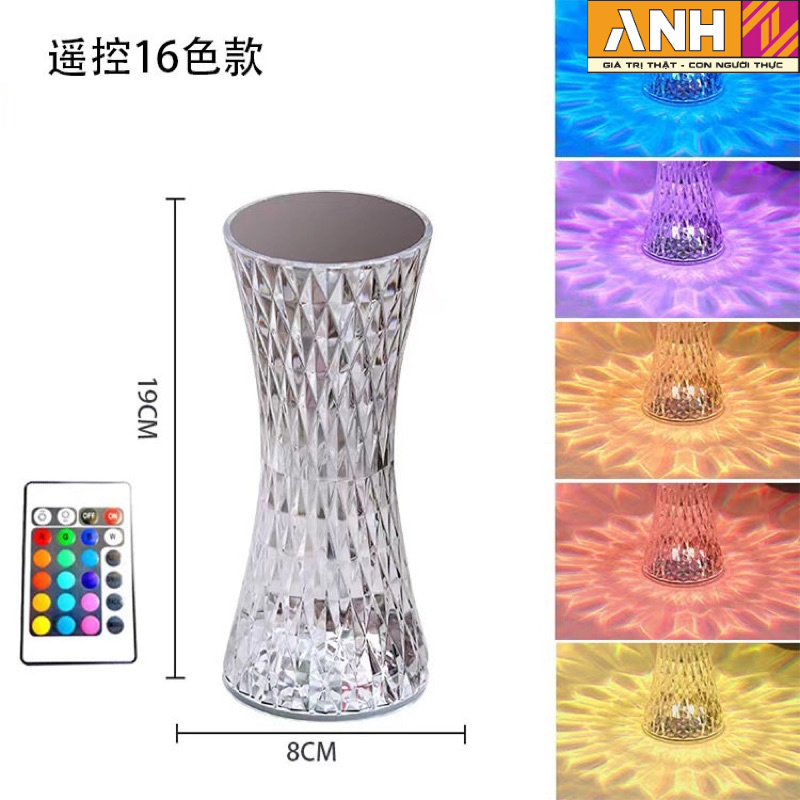 Đèn ngủ, Đèn trang trí, Pha Lê Cảm Biến RGB 16 màu phong cách Châu Âu nhiều mẫu mã  phòng khách phòng ngủ phòng game