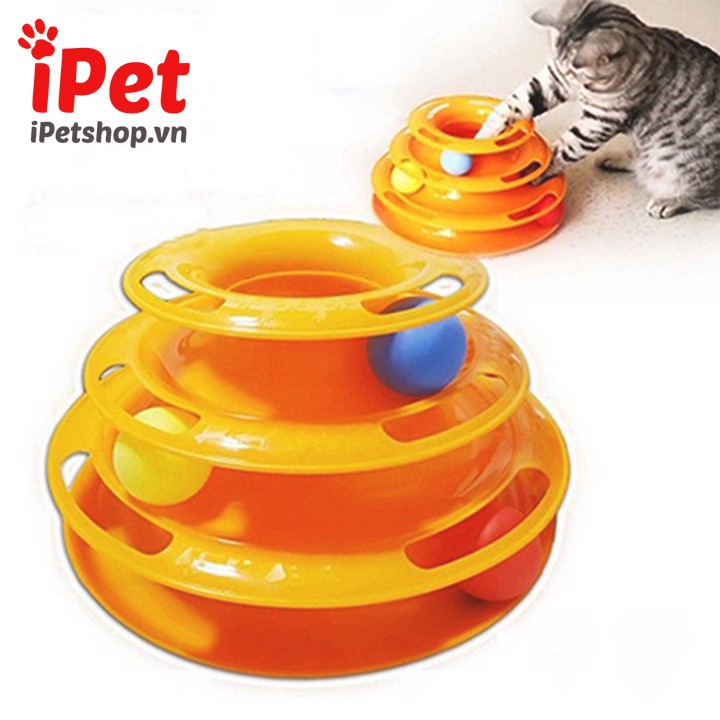 Đồ Chơi Tháp Banh Cho Mèo 3 Tầng - iPet Shop