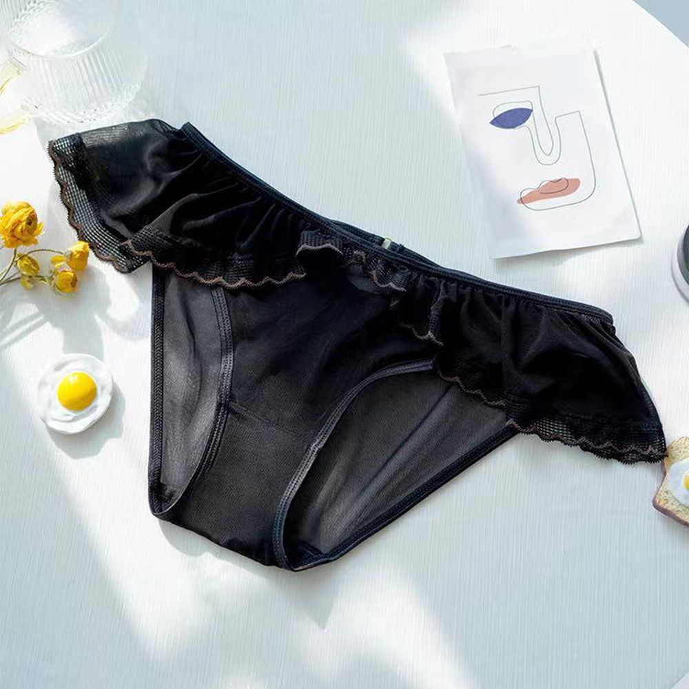 Quần lót ren cotton lưng vừa màu sắc ngọt ngào phong cách Hàn Quốc BACK2LIFE