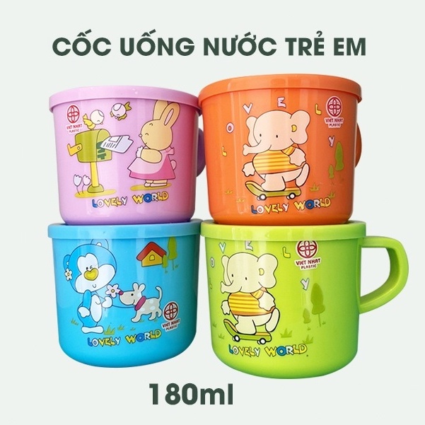 Cốc/Ca Uống Nước Có Nắp Cho Bé 180ml No.6030