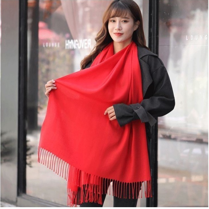 Khăn Choàng Cổ Dạ Len Quàng Nam Nữ Cao Cấp Nhiều Màu Đẹp Cashmere TACADO KQ1