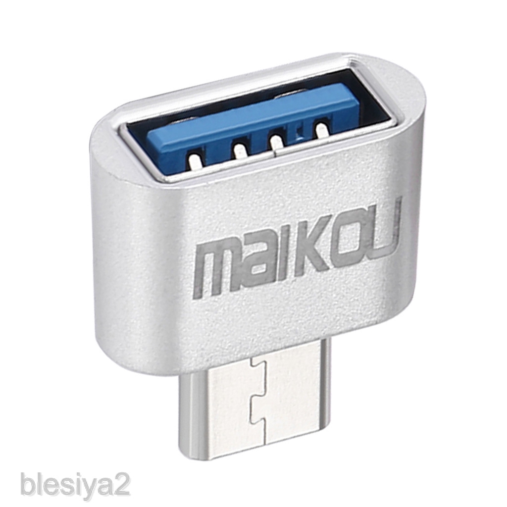 USB 3.0 to USB Type C Adapter OTG Connector for All Type-C Devices Silver