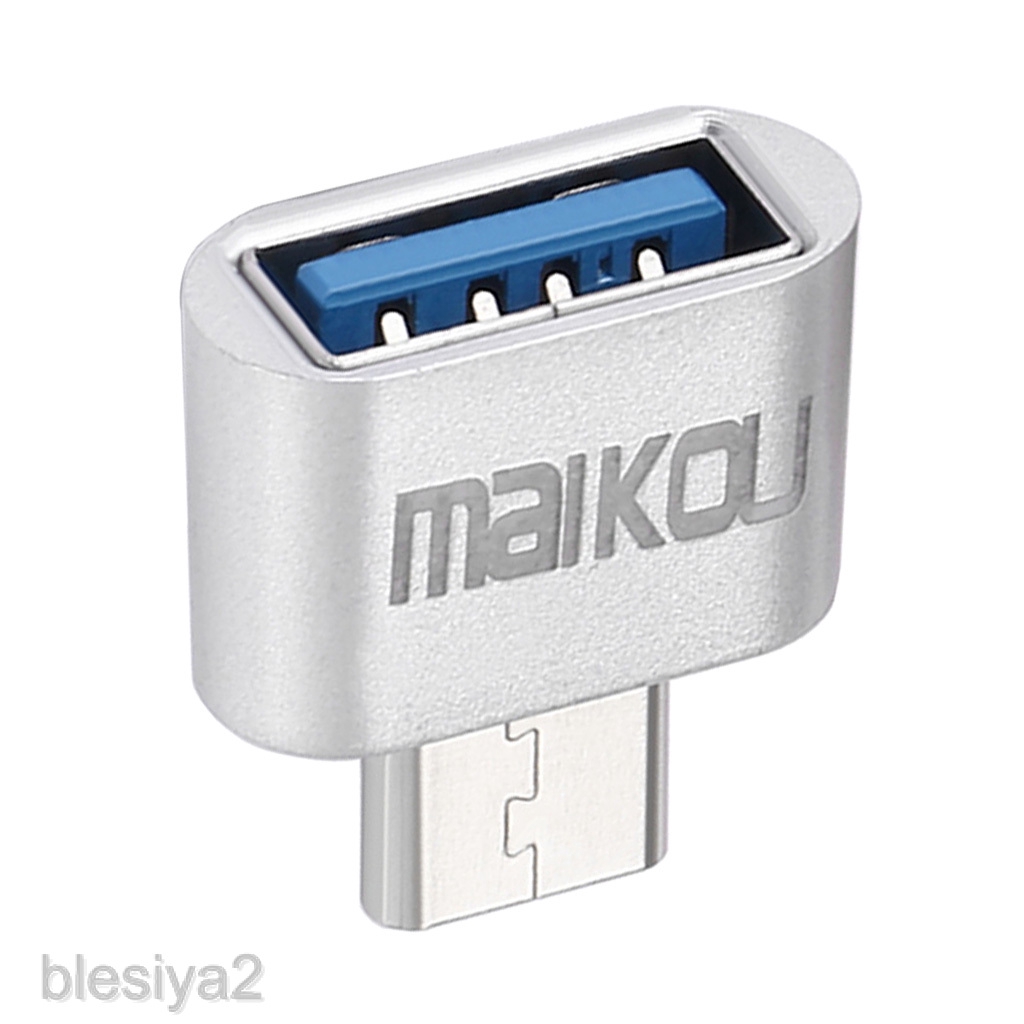 Đầu adapter chuyển đổi USB 3.0 sang USB Type C màu bạc