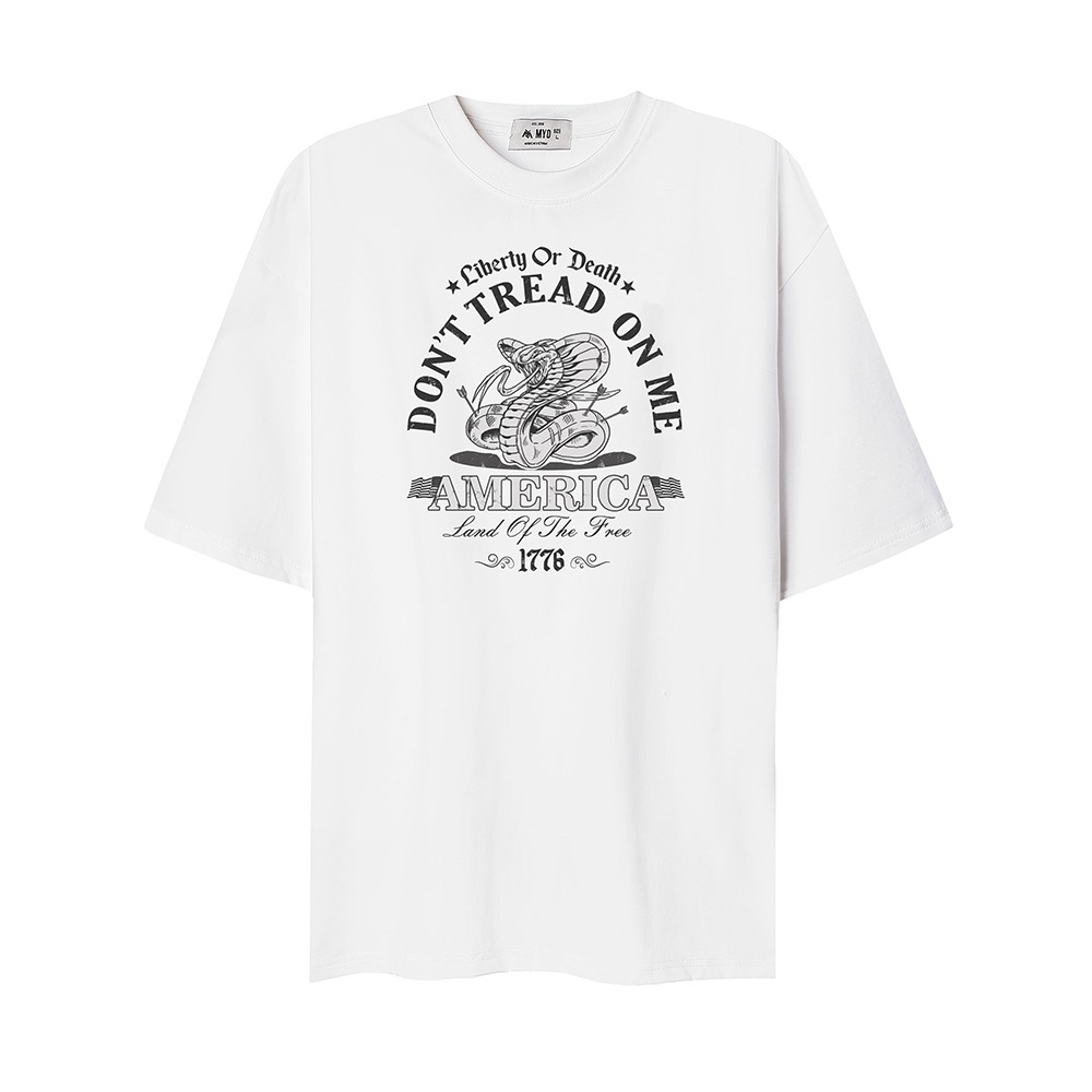 Áo Thun Tay Lỡ MYO Vải Cotton In Hình Dont Tread On Me 2718