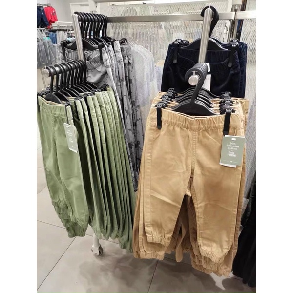 Q195 - Quần jogger Kaki HM bé trai