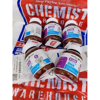 {Mẫu Mới+Tem chemist} Viên uống DHA Healthycare Không Tanh Cho Bé Thông Minh Phát Triển Trí Não Khôn Lớn 60 viên,Úc