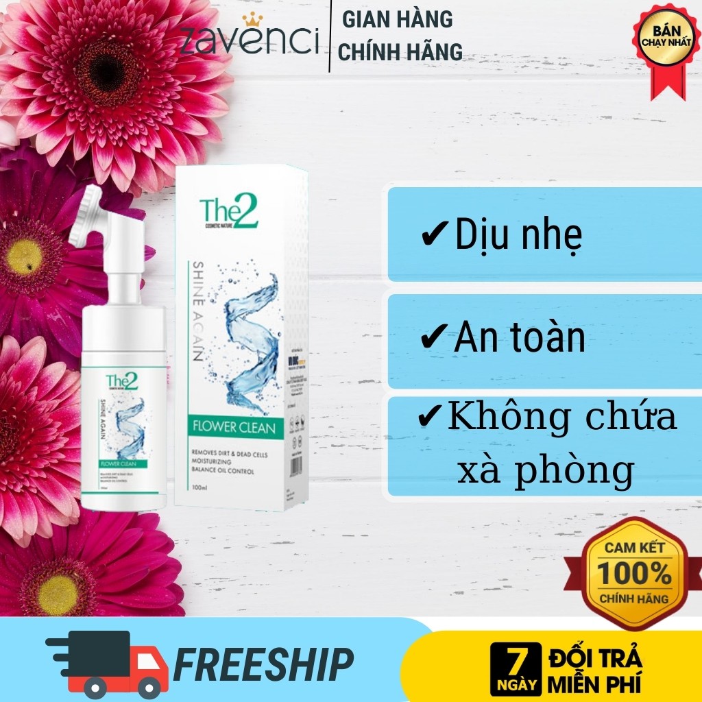 Sữa Rửa Mặt RM02 THE2 Nước rửa mặt tinh thể tuyết mát lạnh ngăn ngừa mụn da trắng sáng (100ml)