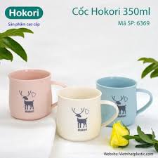 Cốc nhựa Hokori 350ml Việt Nhật có quai cầm