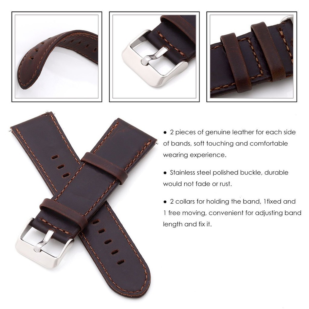 Dây da cho đồng hồ thông minh Huami Amazfit Stratos 2