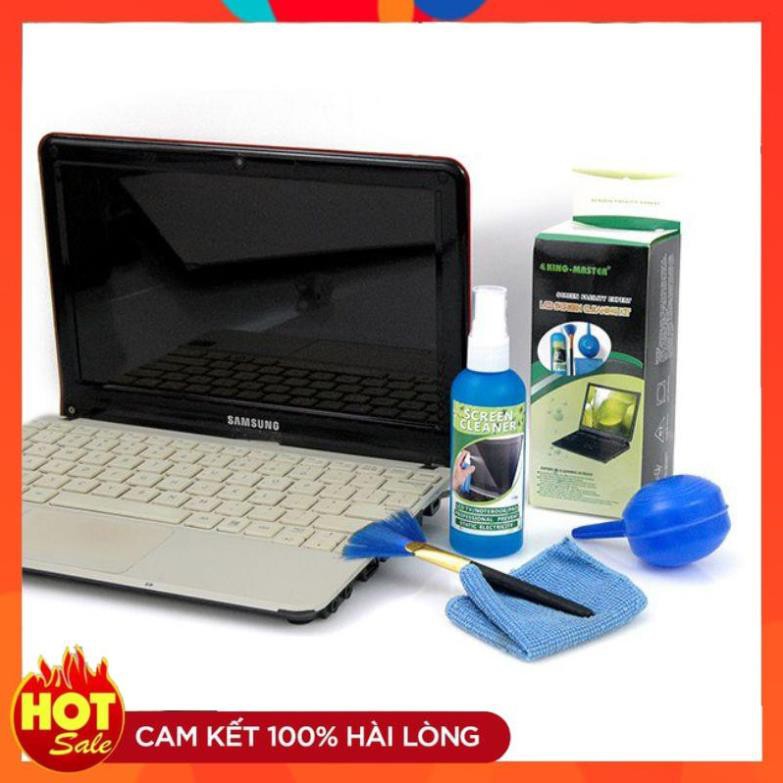 [Chính hãng] &lt;br&gt;Bộ vệ sinh laptop King Master 4 món 4 in 1 vải lau sợi microfiber siêu thấm hút