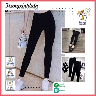 quần legging lót lông nữ siêu ấm [FREESHIP] dáng dài cạp cao nâng mông chống xoắn co dãn bốn chiều vải dày dặn,quần