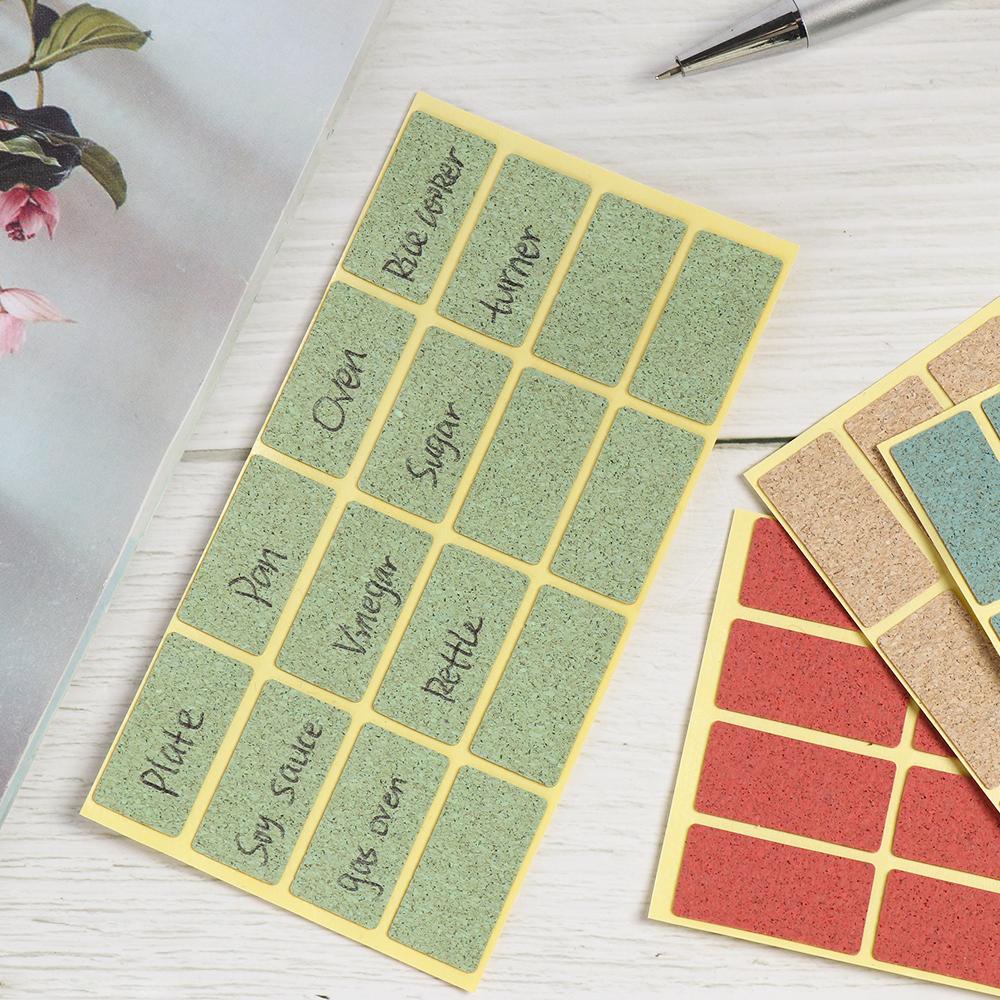 Bộ 1 / 64 Nhãn Dán Gỗ Handmade Tự Dính|Nhãn Dán Phân Loại Chống Thấm Nước Tiện Dụng Cho Gói Quà