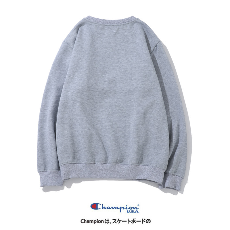 CHAMPION Men and Women Cotton Plus Velvet Pullovers Printing Sweatshirt