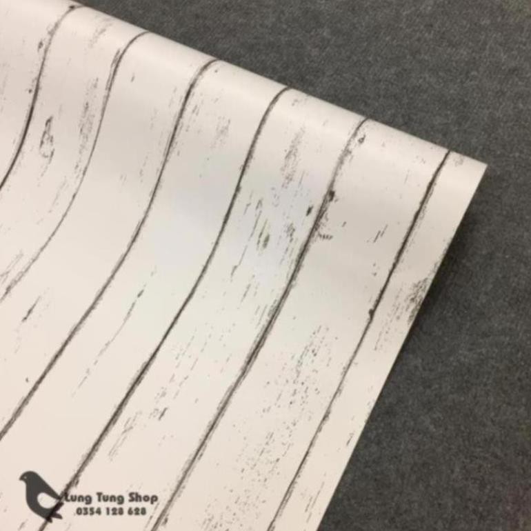 Decal màu gỗ trắng - giấy dán tường dán bàn tủ màu gỗ trắng ( khổ 90cm )