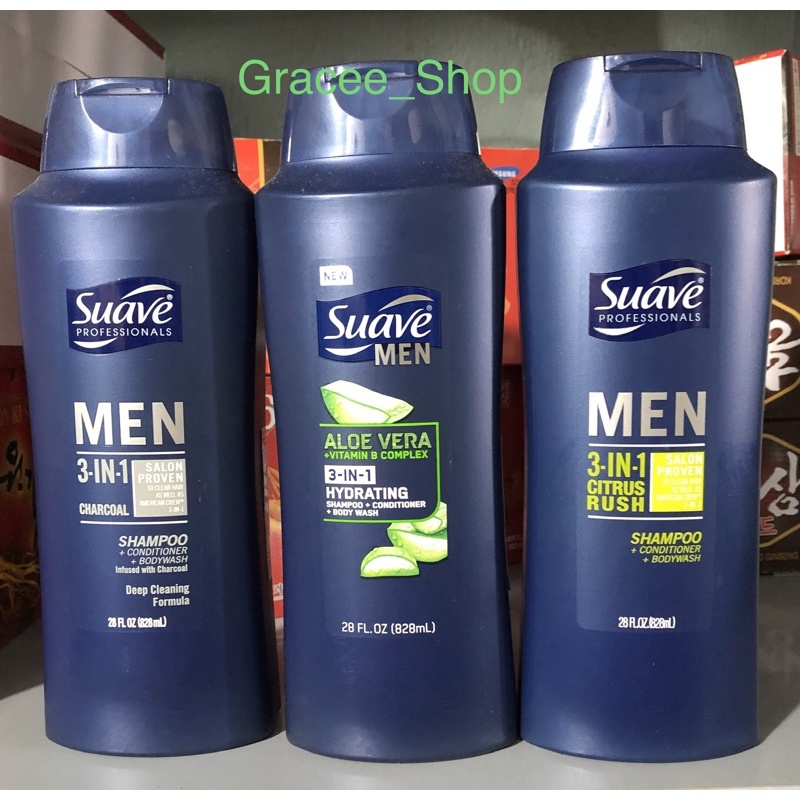 Tắm-Gội-Xã Suve Men 3in1 828ml Mỹ