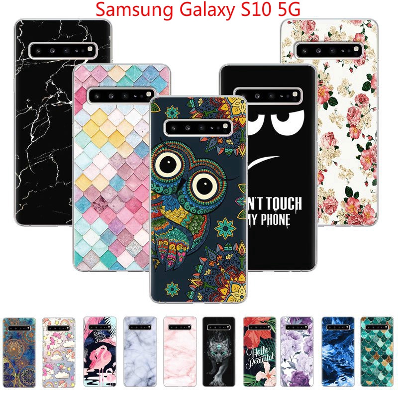 Ốp điện thoại TPU in hình vẽ màu dễ thương dành cho Samsung Galaxy S10 5G