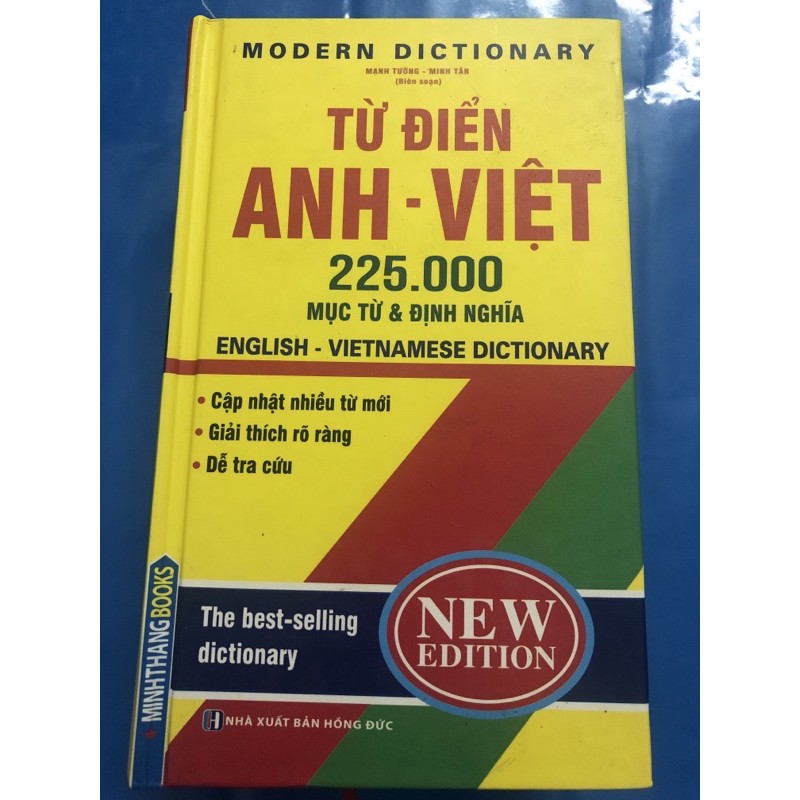 Sách - Từ điển Anh - Việt 225000 mục từ và định nghĩa