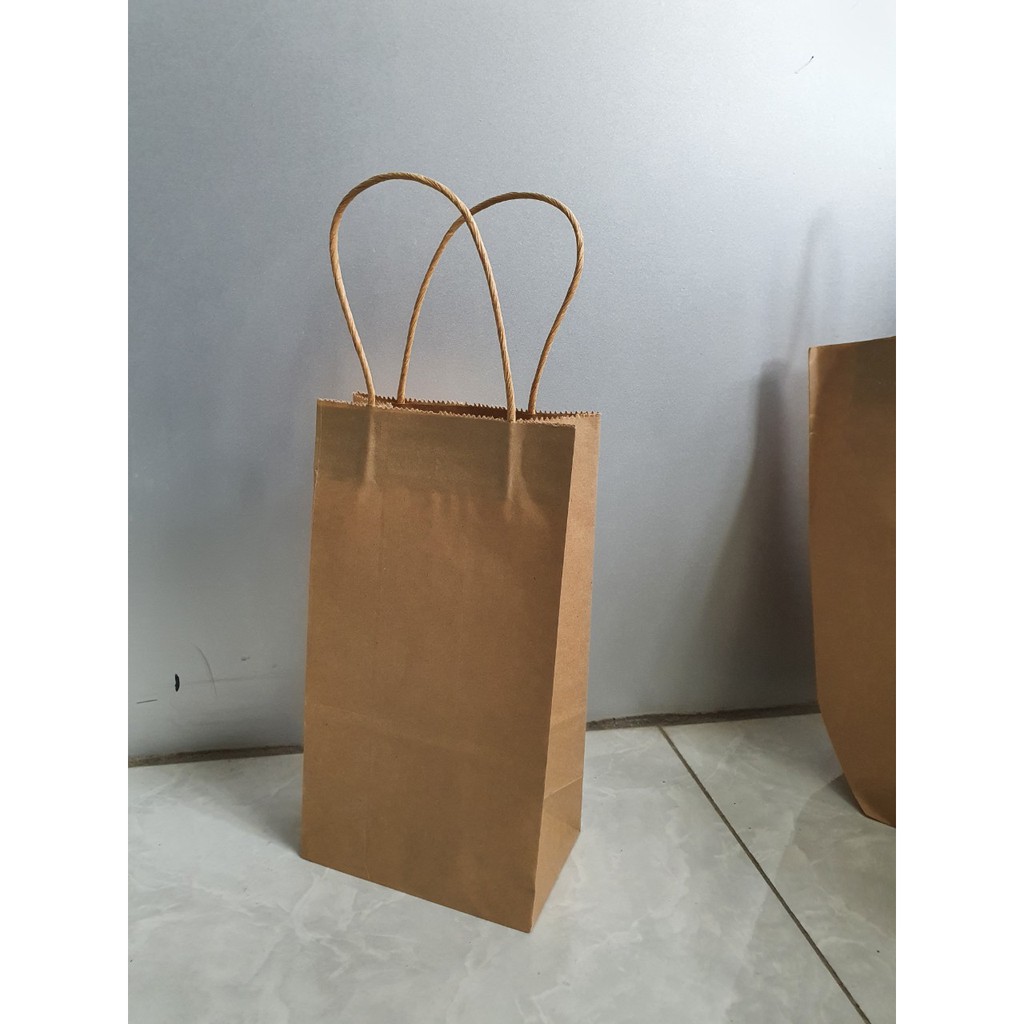 XẢ KHO - Túi giấy kraft, túi giấy xi măng có quai xách chỉ từ 1680đ/túi