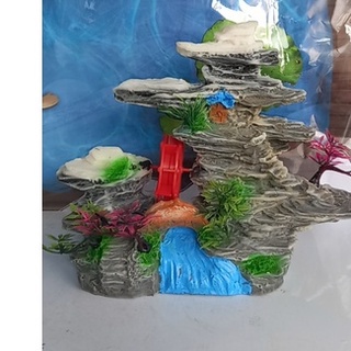 Mô hình thác núi trang trí bể cá tq