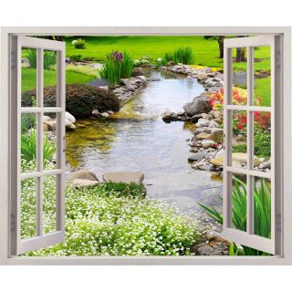 Tranh canvas phông cảnh qua ô cửa sổ 60x80 kèm khung