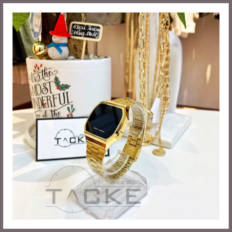 Đồng hồ casio touch watch cảm ứng màn hình điện tử, màn hình tráng gương, chất liệu cao cấp, dây không gỉ.